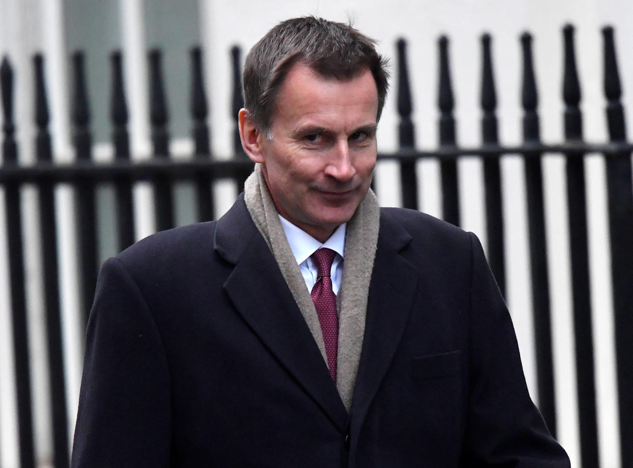 Foreign secretary Jeremy Hunt in Downing Street (Reuters)