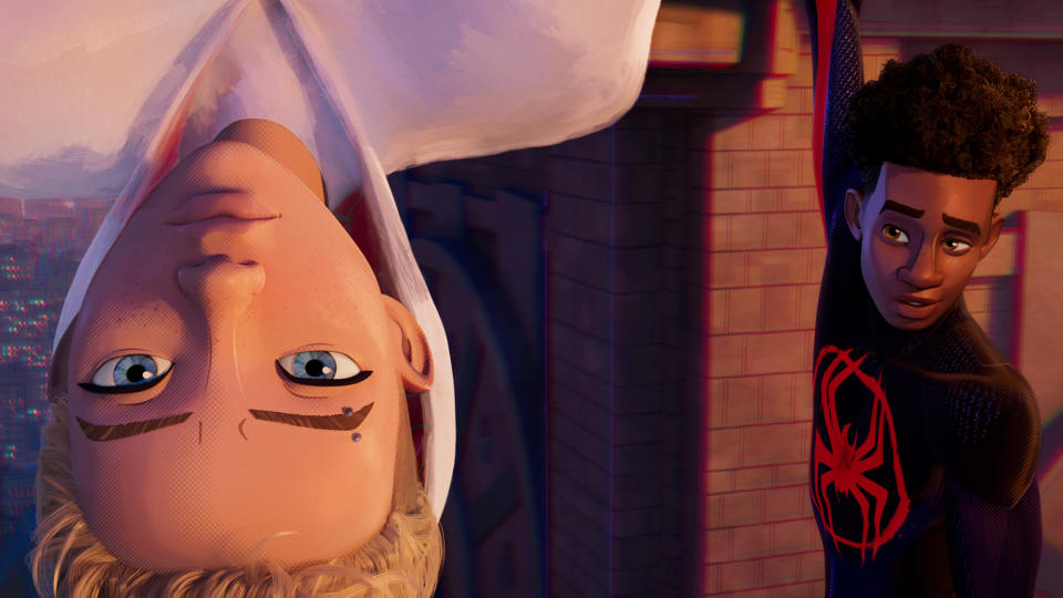 Spider Man Across The Spider Verse Cast On Miles And Gwen S Relationship Cameos And Sequel