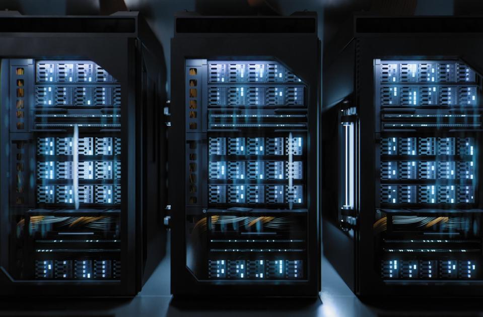 A picture of server racks