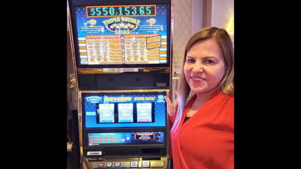 Rosa V. (no last name provided), of McAllen, Texas, wins a jackpot at the Beau Rivage Resort & Casino in Biloxi. This was the second jackpot at the casino in two months.