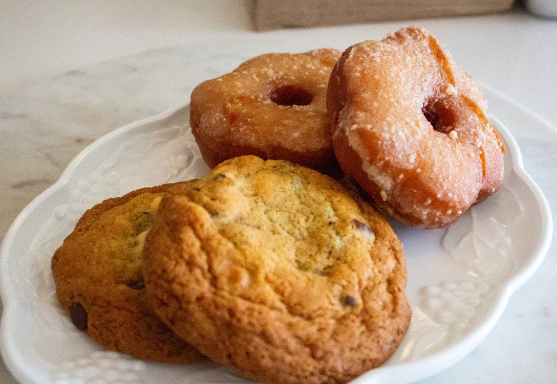 Chocolate-chip cookies and doughnuts at Oh Honey Baking Co. located at 2391 Ingleside Ave in Macon.
