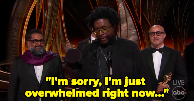 Questlove saying, "I'm sorry; I'm just overwhelmed right now..."