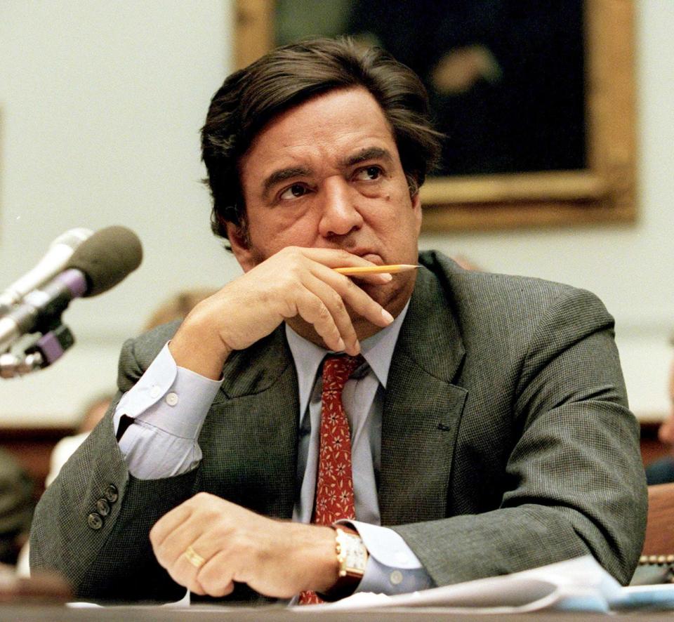 Then US Energy Secretary Bill Richardson listens to a question during hearings conducted by the House International Relations Committee on March 1, 2000, on Capitol Hill in Washington, DC. Richardson said that high oil prices and low supplies threaten the world economy but remains optimistic that oil producers will agree to increase production.
(Credit: GEORGE BRIDGES, AFP)