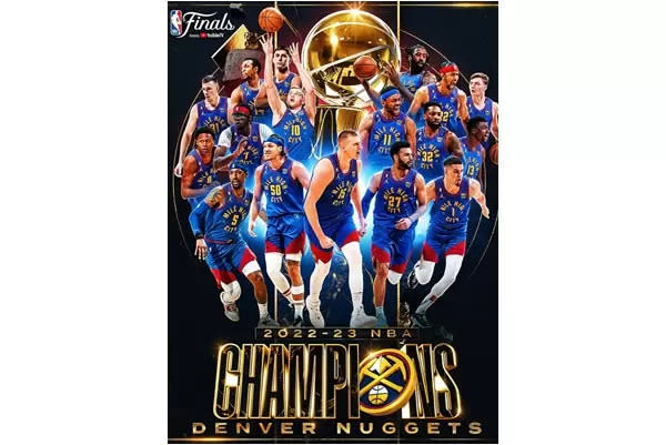 丹佛金塊進到NBA後47年終於迎來隊史首冠。摘自NBA推特