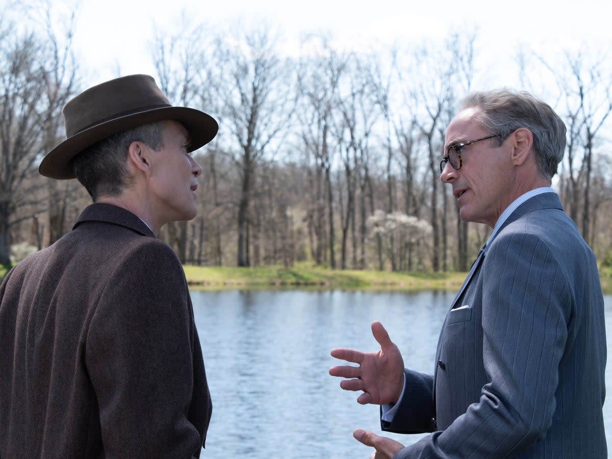 Cillian Murphy (left) and Robert Downey Jr in ‘Oppenheimer’ (Melinda Sue Gordon/Universal Pictures)