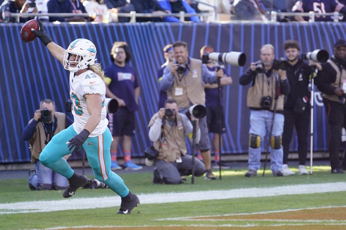 Miami Dolphins linebacker Andrew Van Ginkel's standing is on the