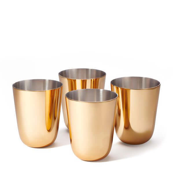 Tumbler Cups Hammered Stainless Steel | Set of 2 - Oasis