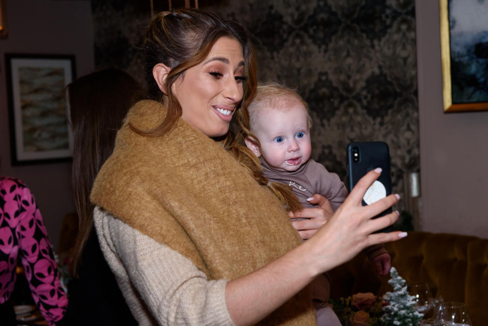 Stacey Solomon and Michelle Kennedy host a festive lunch for mothers to celebrate the untold stories of motherhood on December 03, 2019 in Essex, England. (Photo by Joe Maher/Getty Images for The Peanut App)