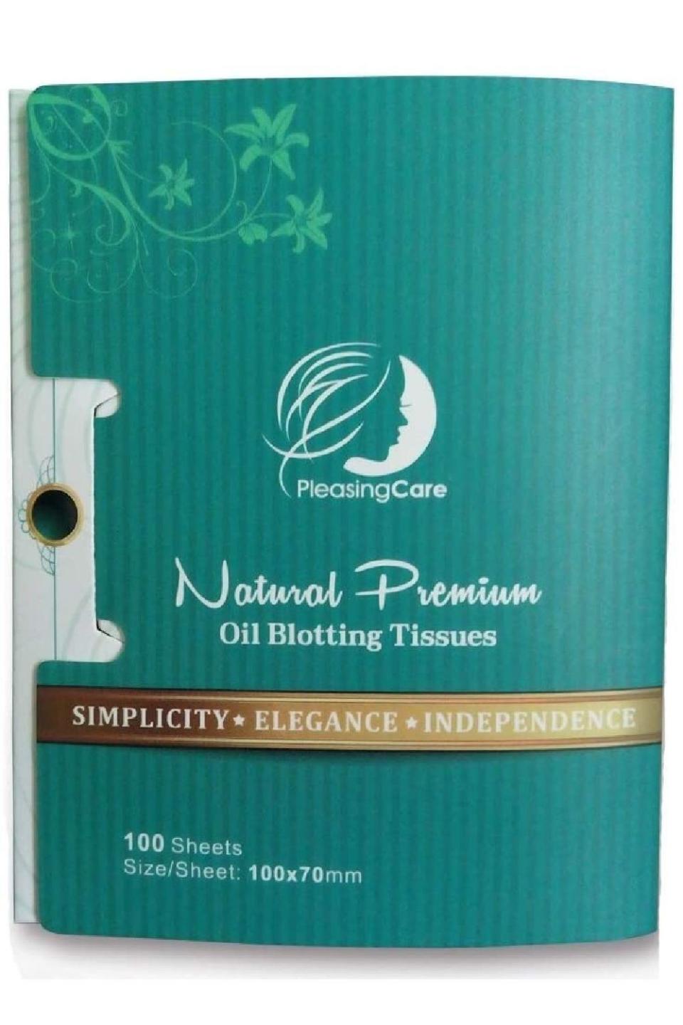 2) PleasingCare Natural Premium Oil Blotting Tissues