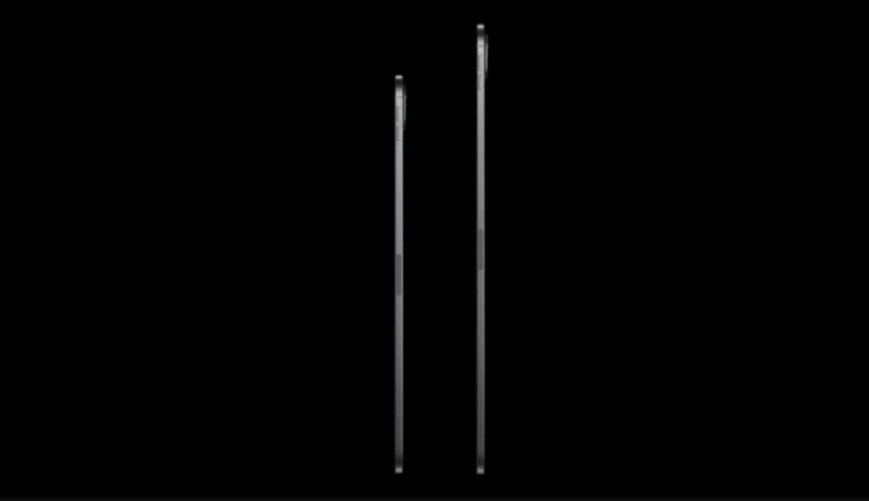 ▲新款iPad Pro標榜比蘋果過去推出的iPod nano還要輕薄，成為蘋果有史以來最薄產品