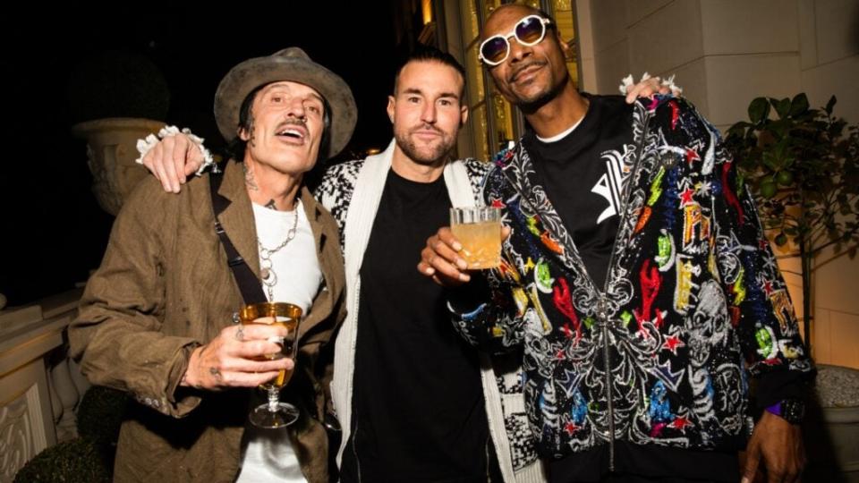 Tommy Lee, Philipp Plein and Snoop Dogg party on at the launch party for #PLEINDOGG sneakers.