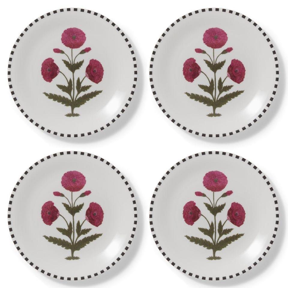 20) Blooming Poppies Salad Plate Set