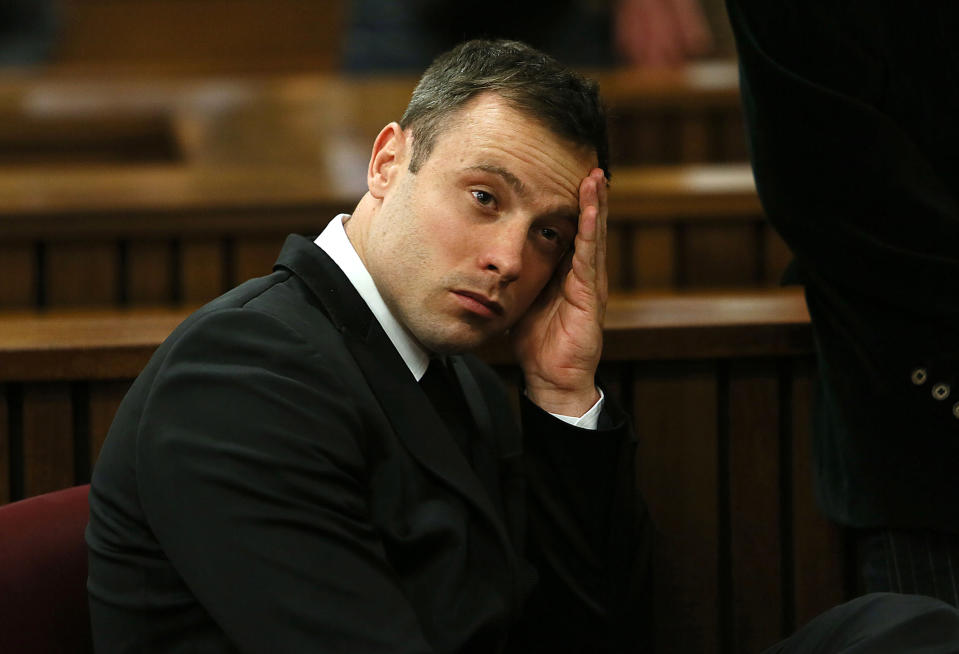 BY COURT ORDER, THIS IMAGE IS FREE TO USE.  PRETORIA, SOUTH AFRICA - OCTOBER 16 (SOUTH AFRICA OUT): Oscar Pistorius attends his sentencing hearing in the Pretoria High Court on October 16, 2014, in Pretoria, South Africa. Judge Thokozile Masipa found Pistorius not guilty of murdering his girlfriend Reeva Steenkamp, but convicted him of culpable homicide. Sentencing continues today. (Photo by Alon Skuy/The Times/Gallo Images/Getty Images)