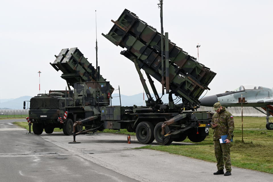 A Patriot missile defense system 