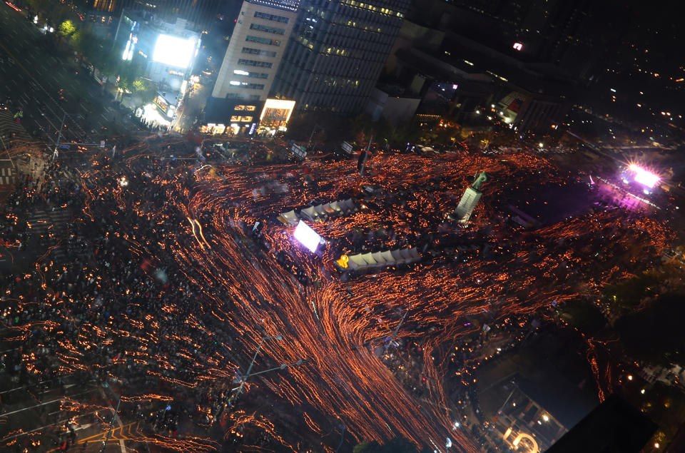 South Korean protest against President Park Geun-Hye in Seoul