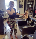 <p>Double trouble! Ice T’s wife, Coco, and daughter Chanel couldn’t be more adorable as they twinned with attitude during some girl time. “Chanel and I entertain ourselves while visiting a friend at her salon (@urbanglowstudio),” the mom wrote. “We danced, sang, and Chanel showed off her high kicks.. Such a little poser she is..wonder where she gets it?” (Photo: <a rel="nofollow noopener" href="https://www.instagram.com/p/BdoDeJKFTXG/?taken-by=coco" target="_blank" data-ylk="slk:Coco via Instagram;elm:context_link;itc:0;sec:content-canvas" class="link ">Coco via Instagram</a>) </p>