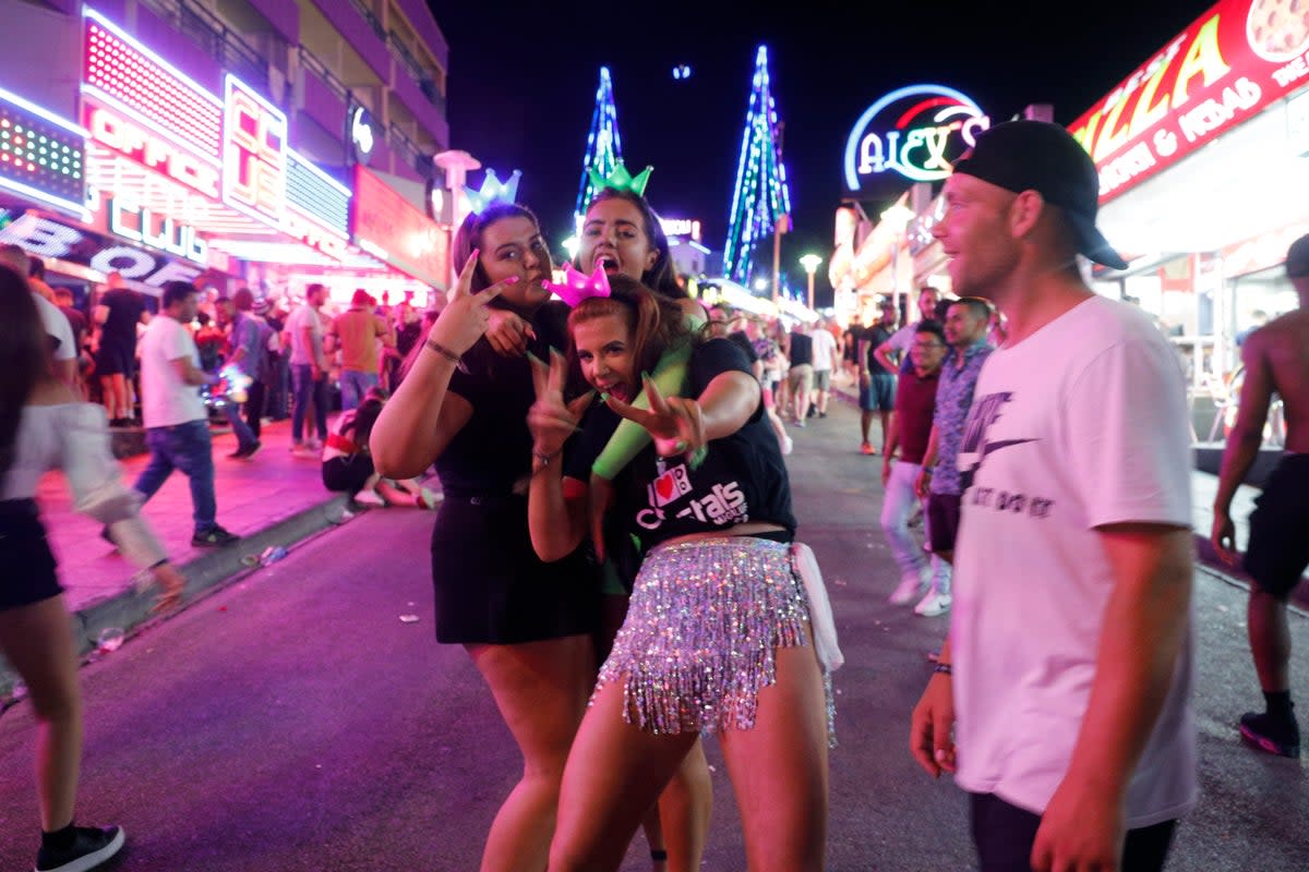 Tourists visit the popular Punta Ballena strip on June 30, 2019 in Magaluf, Spain (Getty Images)