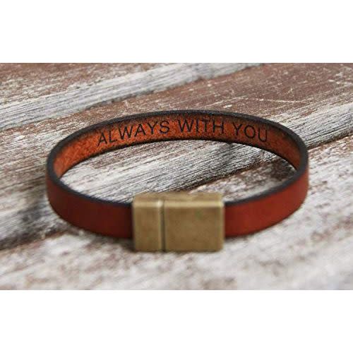 Hidden Message Leather Bracelet