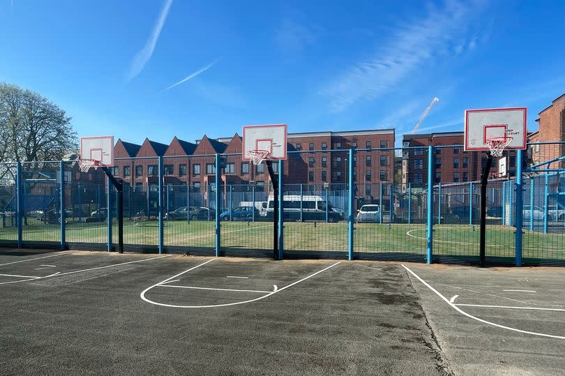 New basketball hoops have been installed