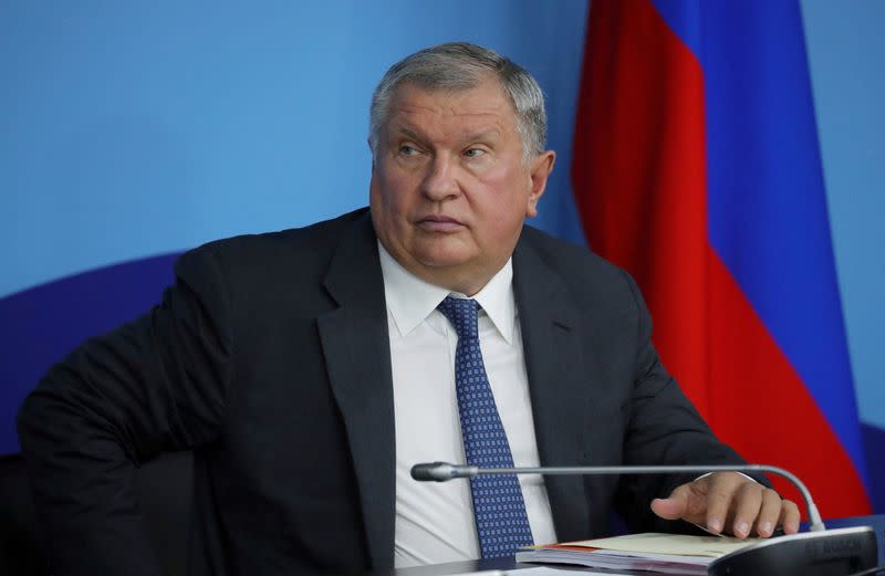 FILE PHOTO: Chief Executive of Rosneft Igor Sechin attends a meeting in Vladivostok