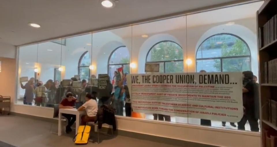 Ten Jewish students have filed a federal civil rights suit against The Cooper Union for allegedly failing to protect them. X / @thislouis