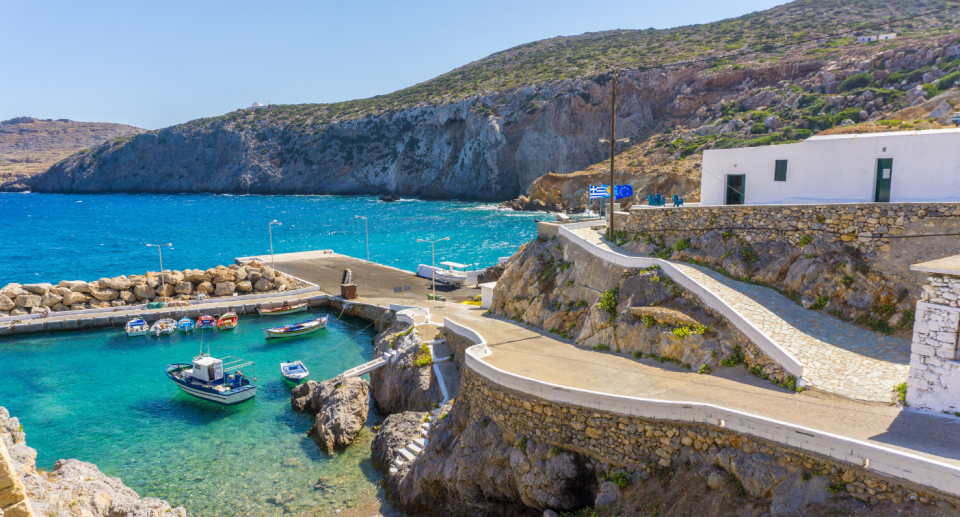 A port on Antikythera island - a beautiful place to move to.