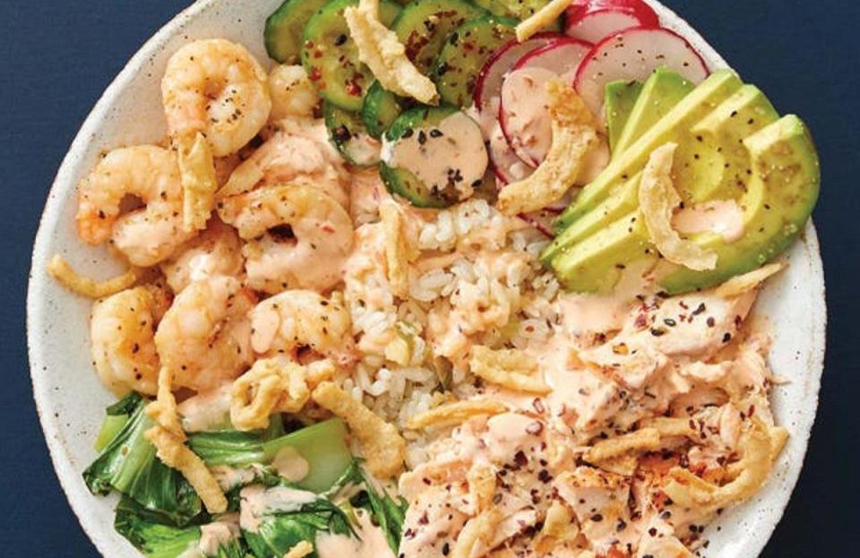 Salmon and Shrimp Poke Bowl