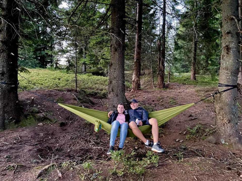 Lidiia and her brother Myroslav hours before his death (PA Real Life)