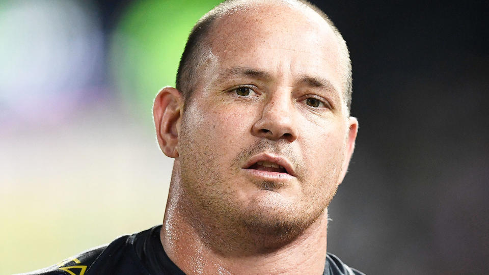 Pictured here, NRL great Matt Scott, who retired in 2019 after suffering a stroke.