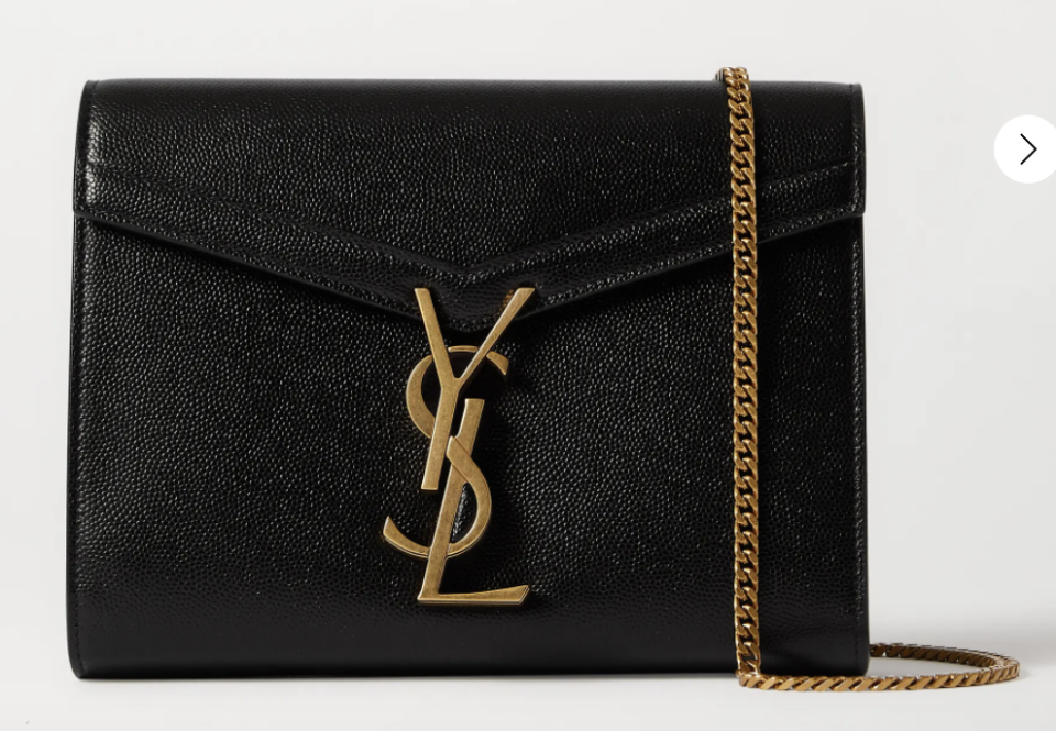 SAINT LAURENT Cassandra textured-leather shoulder bag. PHOTO: Net-a-porter