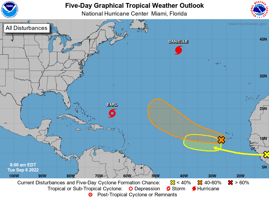 Tropical conditions 8 a.m. Sept. 6, 2022.