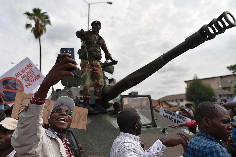 Most people in Harare reportedly took to the streets without fear of police crackdown: AFP/Getty