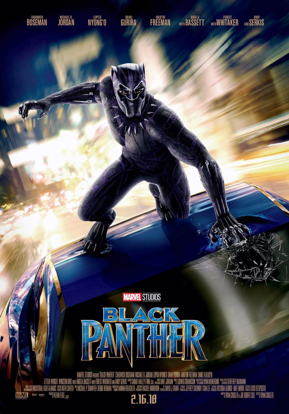 BLACK PANTHER, poster, Chadwick Boseman as Black Panther, 2018. © Marvel / © Walt Disney Studios Motion Pictures /Courtesy Everett Collection