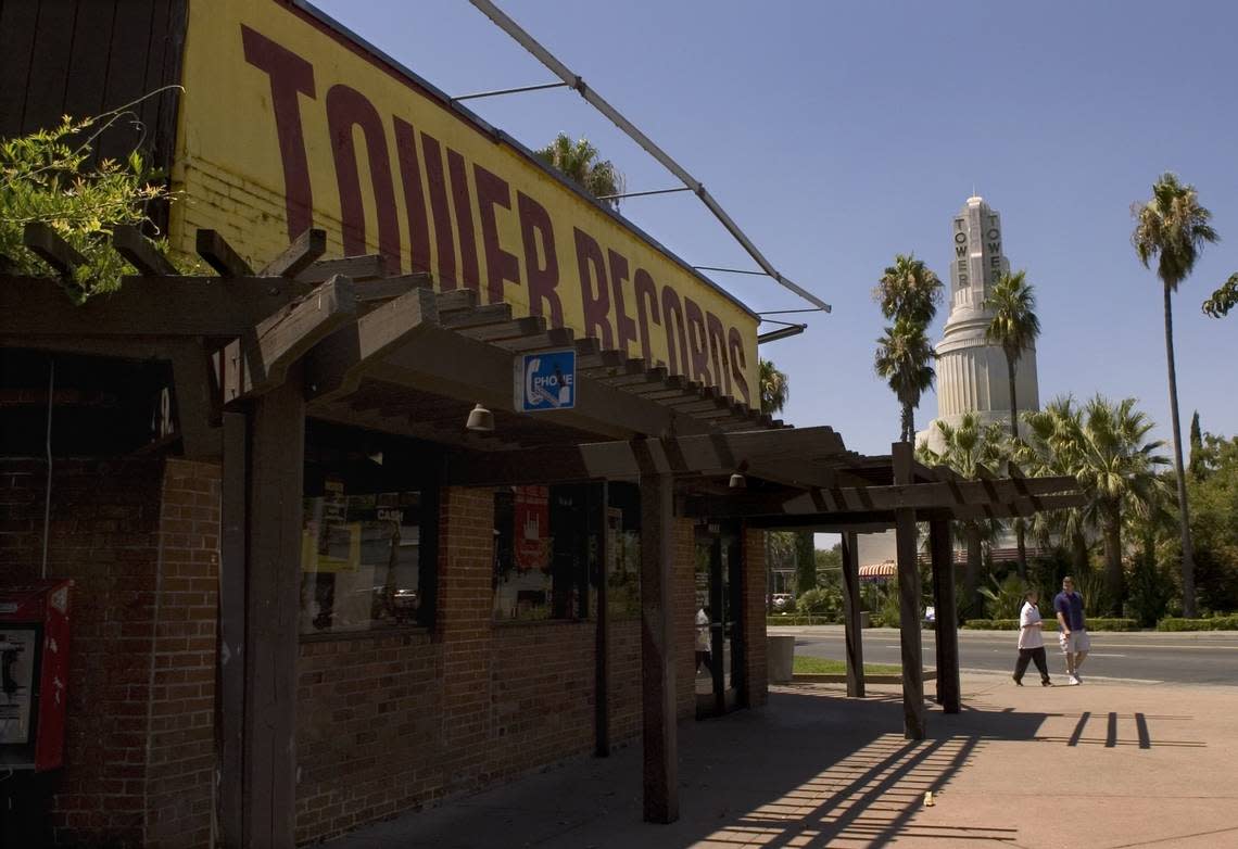 The Tower Records at 16th Street and Broadway across from the Tower Theatre in 2006.