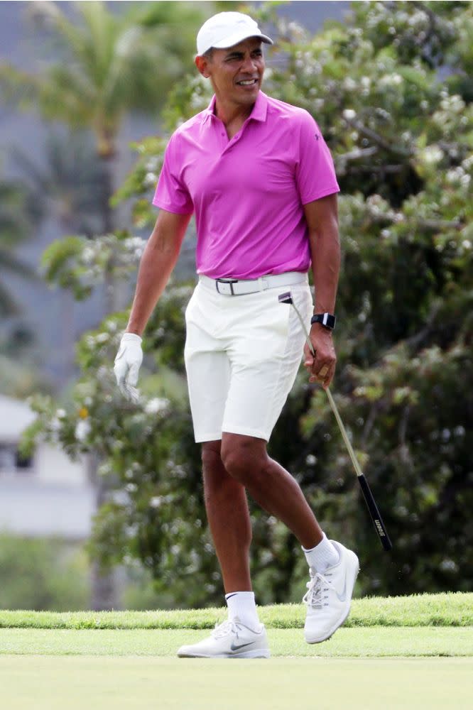 President Obama golfing in Hawaii on Wednesday. | The Image Direct