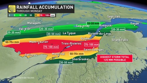 Quebec rainfall map through Monday_June 23