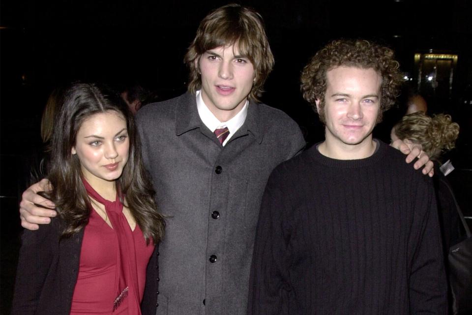 Mila Kunis, Ashton Kutcher, & Danny Masterson during "Traffic" Los Angeles Premiere at The Academy in Beverly Hills, California, United States