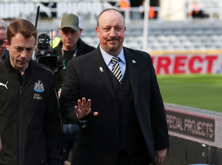 Soccer Football - Premier League - Newcastle United v Southampton - St James' Park, Newcastle, Britain - April 20, 2019 Newcastle United manager Rafael Benitez arrives at the stadium before the match REUTERS/Scott Heppell