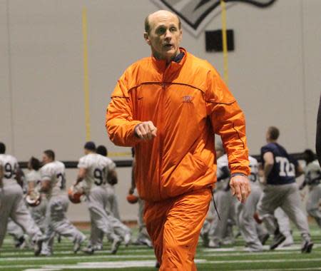 Dec 18, 2010: Nate Poss has served at UTEP's Director of Football Operations since 1997. He watched Thursday's UTEP practice for the New Mexico Bowl at the indoor Brian Urlangher Field at the University of New Mexico in Albuquerque.