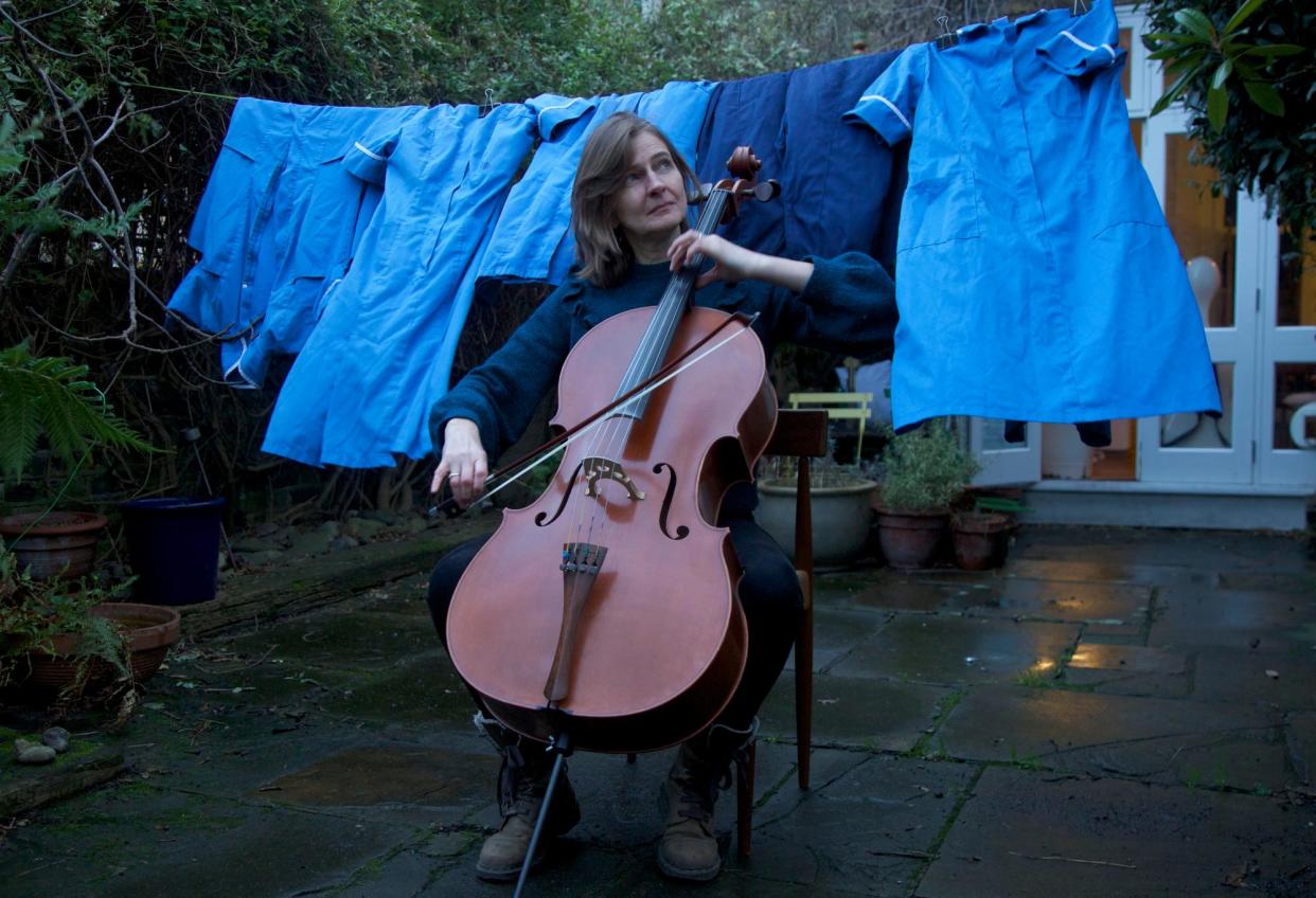 <span>Nurse Natasha used to play the cello to the Covid patients.</span><span>Photograph: Hannah Grace Deller</span>