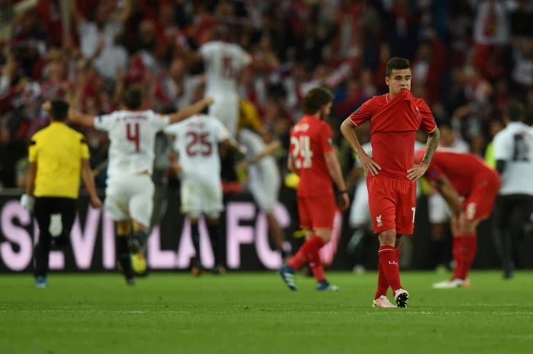 Klopp's first European final with Liverpool ended in defeat to Sevilla