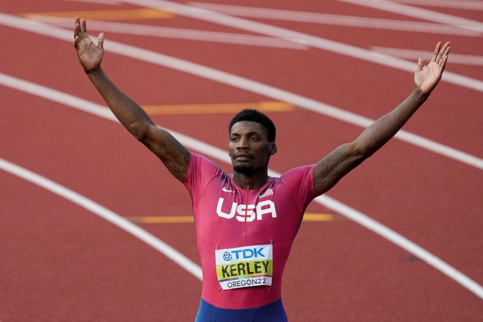 Fred Kerley is one of the favourites for gold in the men’s 100m  (Copyright 2022 The Associated Press. All rights reserved)