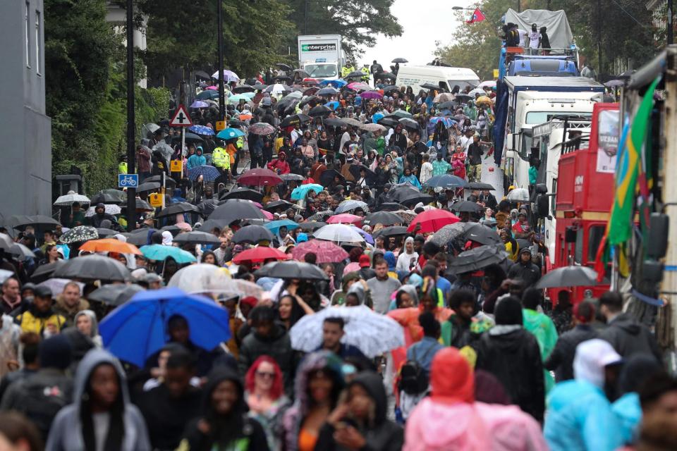 Revellers at Notting Hill Carnival last year (AFP/Getty Images)