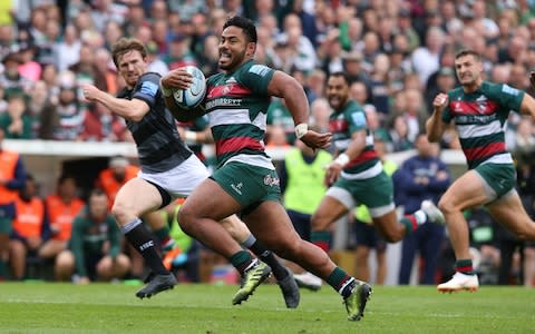 Manu Tuilagi playing for Leicester Tigers  - Credit: GETTY IMAGES