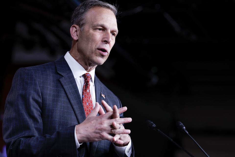 House Freedom Caucus Chair Scott Perry (R-Pa.) speaks during a press conference on the National Defense Authorization Act on July 14, 2023 in Washington, D.C.