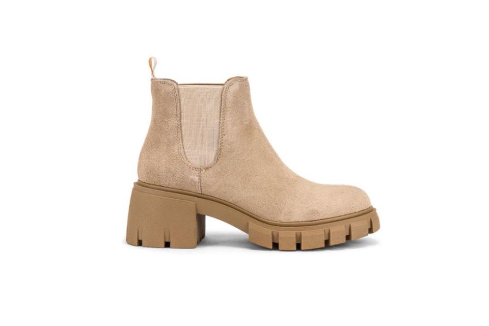 steve madden, howler boot, tan lug sole boots