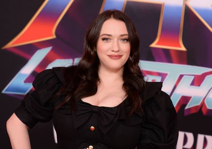 Closeup of Kat Dennings on the red carpet