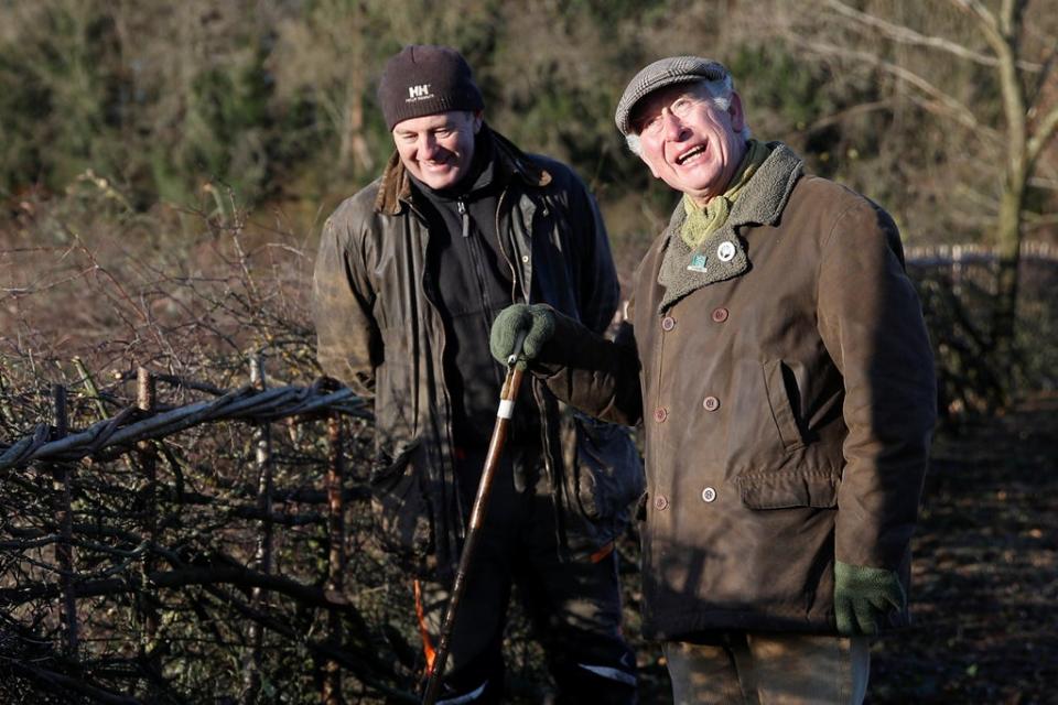 The Prince of Wales at the Patron’s Day of hedgelaying event at the Highgrove estate (Peter Nicholls/PA) (PA Wire)