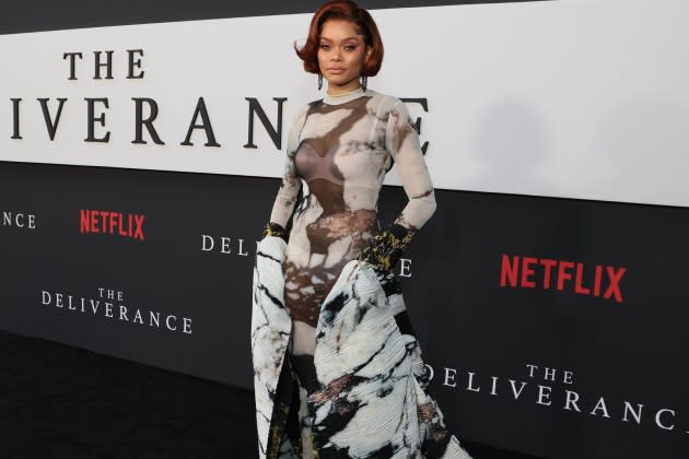 Andra Day attends the Los Angeles premiere of Netflix's 'The Deliverance.' - Credit: Rodin Eckenroth/WireImage