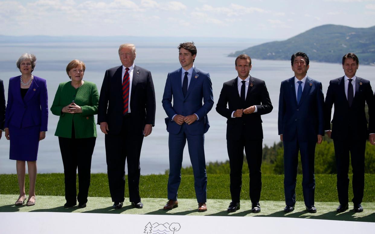 The G7 leaders at the Quebec summit - REUTERS